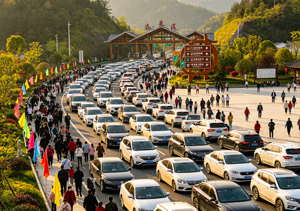 Holiday Rush in China: Scenic Spots Packed, Highways Gridlocked